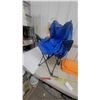 Image 2 : Blue Foldable Camp Chair, Orange Polyethylene Tarp, lane markers