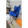Image 7 : Blue Foldable Camp Chair, Orange Polyethylene Tarp, lane markers