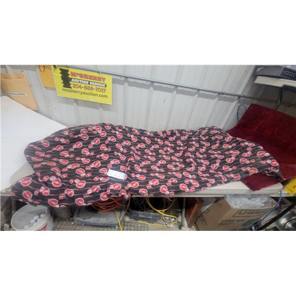 Coca-Cola Branded Black Fabric with Vintage-Style Bottle Cap Pattern