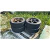 Image 1 : Four Michelin X-Ice Studless Winter Tires on Steel Rims, 225/50R17, 5-Lug Bolt Pattern