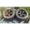 Image 2 : Four Michelin X-Ice Studless Winter Tires on Steel Rims, 225/50R17, 5-Lug Bolt Pattern