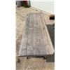 Image 3 : Folding Wood Top Table with Backsplash and Metal Legs 84 × 27