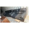 Image 1 : Black Leather / Leather Style Couch 78” and Love Seat 59”