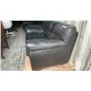 Image 3 : Black Leather / Leather Style Couch 78” and Love Seat 59”