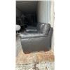 Image 4 : Black Leather / Leather Style Couch 78” and Love Seat 59”
