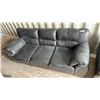 Image 5 : Black Leather / Leather Style Couch 78” and Love Seat 59”