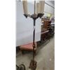 Image 4 : Pair of Antique Cast Metal Floor Lamps, Torchiere and Three-Light Candelabra Styles