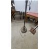 Image 8 : Pair of Antique Cast Metal Floor Lamps, Torchiere and Three-Light Candelabra Styles