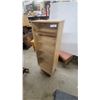 Image 3 : Tall Wooden Display Curio Cabinet with Glass Door, Lockable, Rolling Base