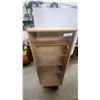 Image 4 : Tall Wooden Display Curio Cabinet with Glass Door, Lockable, Rolling Base