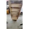 Image 5 : Tall Wooden Display Curio Cabinet with Glass Door, Lockable, Rolling Base