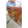 Image 4 : Vintage Reddish-Brown Wooden Three-Tier Glass Door Display Cabinet