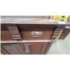 Image 8 : Antique Victorian Wooden Sideboard Buffet with Mirrored Hutch, Two Drawers, and Two Cabinet Doors