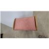 Image 3 : Vintage Art Deco Curved Wood Vanity Bench with Pink Upholstered Seat