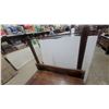 Image 5 : Antique Wooden Washstand with Two-Door Cabinet, Backsplash, and Towel Bar