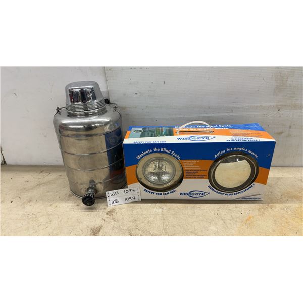 Wise Eye Blind Spot Mirror and Halogen Back Up Light Package, and Stanley Thermal Jug