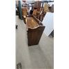 Image 2 : Chinese-Style Wooden Apothecary Cabinet with Brass Pulls and Spindle Rail Top 36” × 64” × 19”