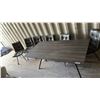 Image 1 : Dining Table and 6 Tufted Faux Leather Dining Chairs