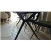 Image 7 : Dining Table and 6 Tufted Faux Leather Dining Chairs