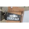 Image 2 : “125 Church Ave W” Freestanding Metal Street Address Sign, 2-Sided