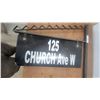 Image 3 : “125 Church Ave W” Freestanding Metal Street Address Sign, 2-Sided