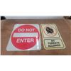 Image 1 : Emedco “Do Not Enter” Metal Sign and “No Turkeys Allowed” Novelty Sign