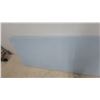 Image 3 : Long Rectangular Folding Table With Light Blue Painted Plywood Top and Metal Folding Legs 33” × 97”
