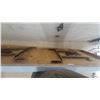 Image 5 : Wooden Folding Table with Light Blue Painted Top and Metal Folding Legs 33” × 97”