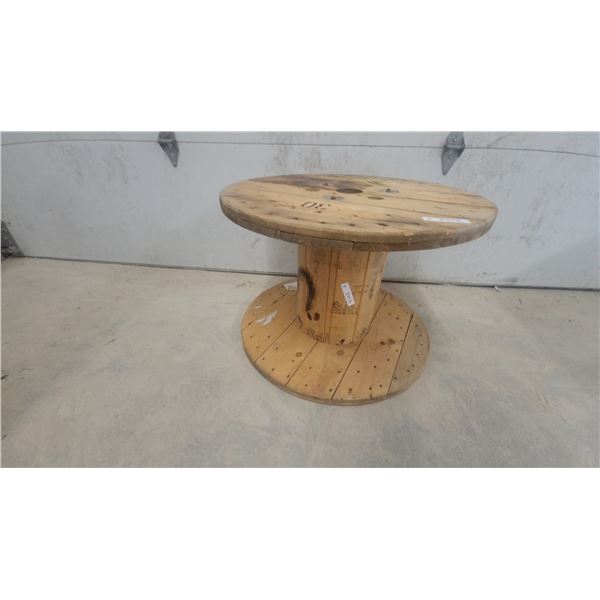 Wooden Cable Spool, 21” High × 30” Flange Diameter