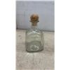 Image 7 : Assorted Bottles: 2 Brown Embossed Flasks, Red Tequila and Green Soda Bottles