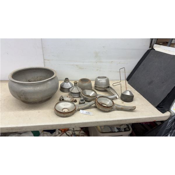 Vintage Cream Separator Parts: Bowl, Funnels, Spouts