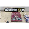 Image 12 : Hockey Memorabilia Lot: Stanley Cup Book, Boston Bruins Sign, Gretzky and Bottle Cap With Hockey