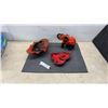 Image 1 : Three Mid-Century Blue Mountain-Style Red and Black Glazed Ceramic Pieces