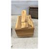 Image 10 : Vintage Wooden Boxes and Shoe Shine Kit with Brush, Mirror, and Mills Orchards Crate