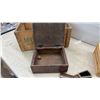 Image 14 : Vintage Wooden Boxes and Shoe Shine Kit with Brush, Mirror, and Mills Orchards Crate