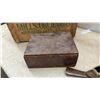 Image 15 : Vintage Wooden Boxes and Shoe Shine Kit with Brush, Mirror, and Mills Orchards Crate