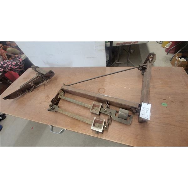 Fairbanks Standard Compound Beam Scale Head and Lever Assembly, Wall Mount