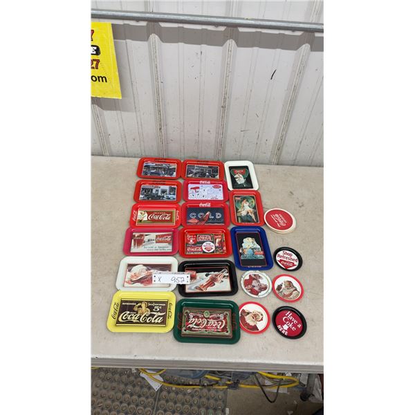 Coca-Cola Miniature Serving Trays and Coasters