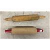 Image 5 : Vintage Wooden Kitchen Tools Including Rolling Pins, Mallet, Paddles, Scoop, Chisel