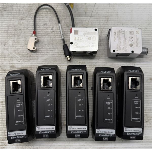 Lot of (8) Assorted Keyence Items