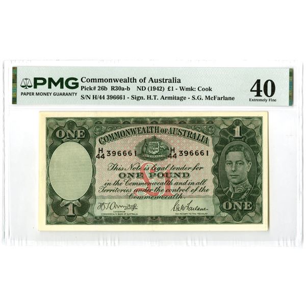 Australia. Commonwealth of Australia, ND (1942), Issued Banknote.
