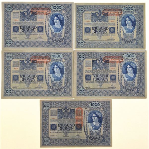 Austria. Oesterreichisch-Ungarische Bank, ND (1919 - Old Date 1902), Issued Banknotes.