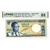 Image 1 : Congo DR. Banque Nationale du Congo, 1964, Specimen Banknote.