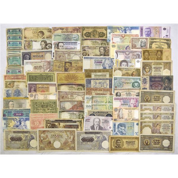 European Issued Banknote Assortment, WWII Era and Surrounding Periods