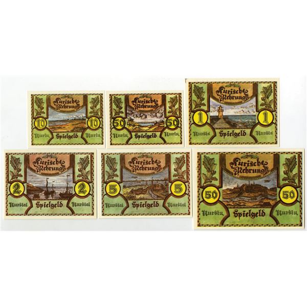 Germany. WWI-Era Curonian Spit (Kurische Nehrung) Spielgeld Set, ND (1920s)