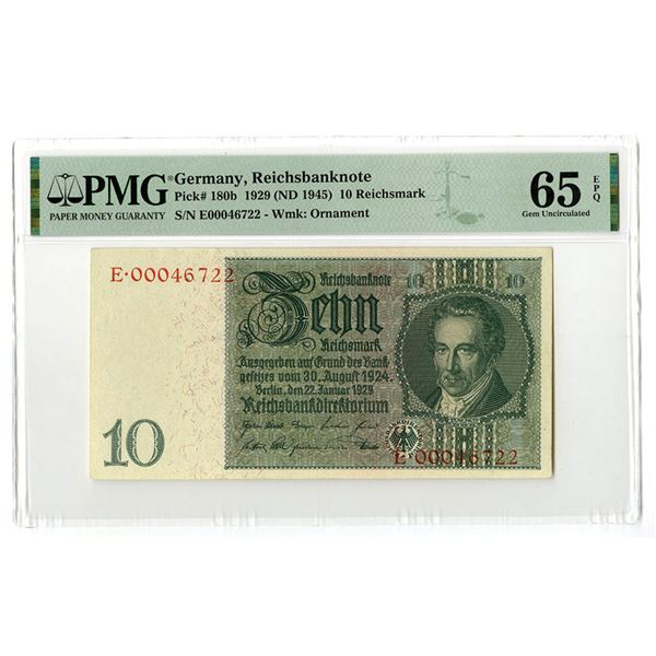 Germany. Reichsbanknote, 1929 (ND 1945), Issued Banknote