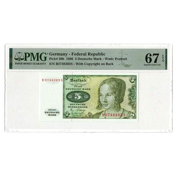 Germany. Deutsche Bundesbank, 1980, Issued Banknote.