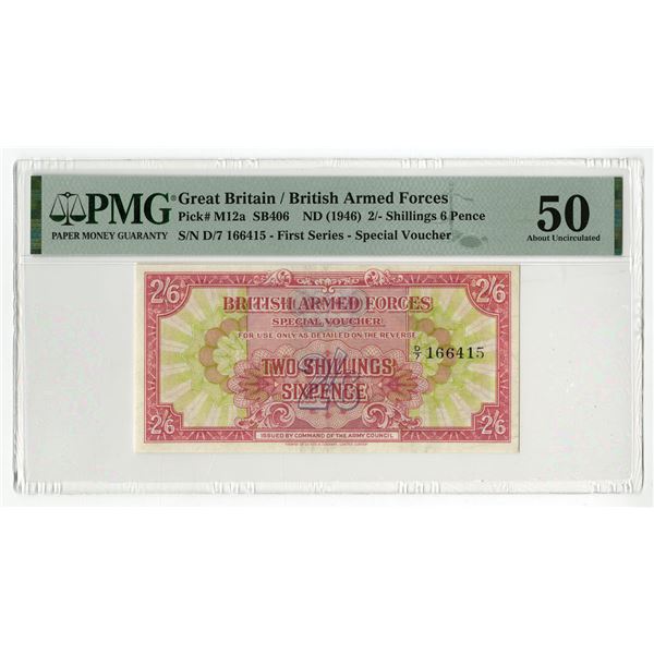 British Armed Forces Special Voucher, ND (1946), First Series Issued Banknote.