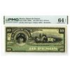 Image 1 : Mexico. Banco de Sonora, ND (1897 to 1911), Remainder Banknote.