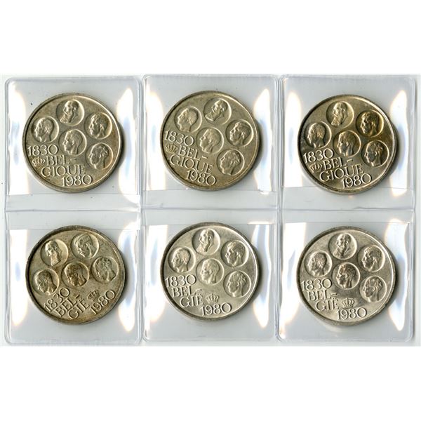 Belgium. 150th Anniversary of Independence Coins, 1980, Part Silver Coins.